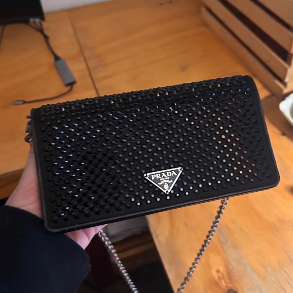 Prada Black Crystal Pochette